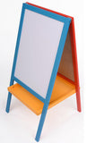 Double-sided Dry Erase   Blackboard Easel with Tray - Multicolor Frame 19524