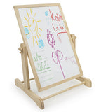 Childrens Easel with Chalkboard and Write-on White Board, 2 Sided, Swing Style Board 19526