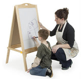 Childrens Easel with Chalkboard and Write-on White Board, 2 Sided, Floorstanding 19527