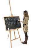 24" x 36" Chalkboard with Floor Easel - Natural Wood 19528