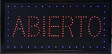 "ABIERTO" Animated LED Sign, Rectangular - Blue   Red 19541