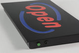 "OPEN" LED Sign with Hanging Chain, Rectangular - Red Blue 19545