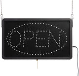 OPEN Animated LED Sign with Hanging Chain, Rectangular   Red Blue 19547