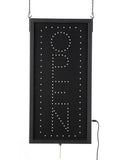 OPEN Animated LED Sign with Chains, Vertical Display - Green   Red 19550