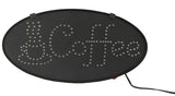 "COFFEE" Animated LED Sign with Hanging Chain - Red Blue 19569