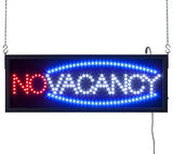 "VACANCY/NO VACANCY" Animated LED Sign with Chain, Rectangular - Blue   Red 19574