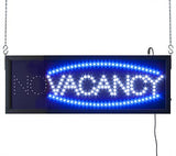 "VACANCY/NO VACANCY" Animated LED Sign with Chain, Rectangular - Blue   Red 19574