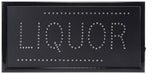 "LIQUOR" Animated LED Sign with Hanging Chain, Rectangular - Red, Green   Blue 19577