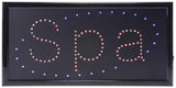 "SPA" Animated LED Sign with Hanging Chain, Rectangular - Red   Blue 19578