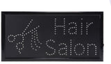 "Hair Salon" Animated LED Sign with Hanging Chain, Rectangular - Red, Blue   White 19580
