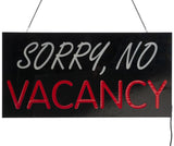 "Sorry No Vacancy" LED Sign with Hanging Chain, Rectangular - 23" x 11" Red   White 19583