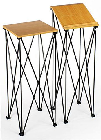 Set of 2, Portable Podium and Stand, No Tools Assemble 19592
