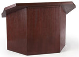 27" Table Top Podium with Folding Design, Portable - Red Mahogany 19596