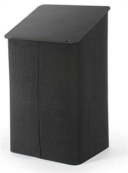 27.75 Portable Podium with Velcro Receptive Wraparound, 45 tall   Black 19598