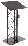 27" Truss Podium for Floor, Cup Holder, Aluminum and Steel - Black 19607