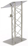 27" Truss Podium for Floor, Cup Holder, Aluminum and Steel - Silver 19608