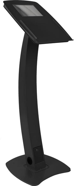 iPad Podium Stand, Locking Enclosure, Ledge for Speaker's Notes, Power Cable