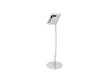 iPad Podium Stand, Locking Enclosure, Ledge for Speaker's Notes, Power Cable - Silver 19614