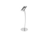 iPad Podium Stand, Locking Enclosure, Ledge for Speaker's Notes, Power Cable - Silver 19614