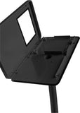 iPad Podium Stand, Locking Enclosure, Ledge for Speaker's Notes, Power Cable - Black 19615