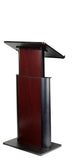 Height Adjustable Podium with Pneumatic Gas Spring, 42" to 54" Range - Mahogany 19624