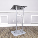 25" Single Truss Podium for Floor, Steel - Silver 19627