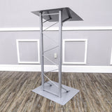 25" Single Truss Podium for Floor, Steel - Silver 19627