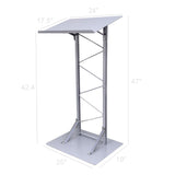 25" Single Truss Podium for Floor, Steel - Silver 19627