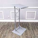 25" Single Truss Podium for Floor, Steel - Silver 19627