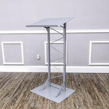 25" Single Truss Podium for Floor, Steel - Silver 19627