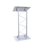 25" Single Truss Podium for Floor, Steel - Silver 19627