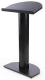 26 3/4 Podium for Floor with Pedestal Design, MDF and Aluminum   Black 19632