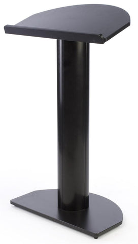 26-3/4" Podium for Floor with Pedestal Design, MDF and Aluminum - Black 19632