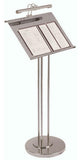 15 Podium for Floor with Lamp, Pedestal Design, Steel   Gray 19635