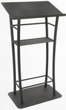 25” Aluminum Podium with iPad Enclosure Clamp - Black 19636