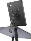 25” Aluminum Podium with iPad Enclosure Clamp - Black 19636
