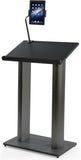 26.75” Truss Podium with Clamping Gooseneck iPad Enclosure, Universal - Black 19638