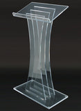 26-3/4" Clear Acrylic Podium for Floor, Ships Assembled, Rubber Feet 19641