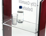 Wood Acrylic Podium Church Pulpit, Clear Plexiglass 24X18X45" - 19642