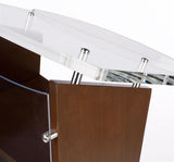 24" Wood Podium with Acrylic Front Panel   Reading Surface, 48.75" tall - Mahogany 19646