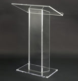 31-1/2" Clear Acrylic Podium for Floor, Large Reading Surface 19648