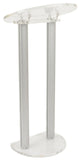 20-1/2" Circular Acrylic Podium for Floor with Silver Aluminum Sides - Clear 19651