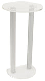 20-1/2" Circular Acrylic Podium for Floor with Silver Aluminum Sides - Clear 19651
