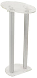 20-1/2" Circular Acrylic Podium for Floor with Silver Aluminum Sides - Clear 19651