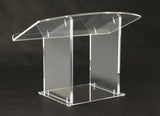 27" Clear Acrylic Table Top Podium, Easy Assembly 19652