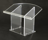 27" Clear Acrylic Table Top Podium, Easy Assembly 19652