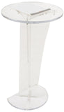 20-1/2" Circular Acrylic Podium for Floor, X-Shaped Post - Clear 19654
