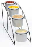 4 Tier Wire Serving Platter with 4 Round Melamine Dishes 19663