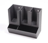 Cup, Lid   Condiment Organizer, 5 Compartments, Tabletop or Wall Mount - Black 19680