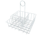 Square Wire Condiment Caddy w/ Sign Clip - Silver 19695